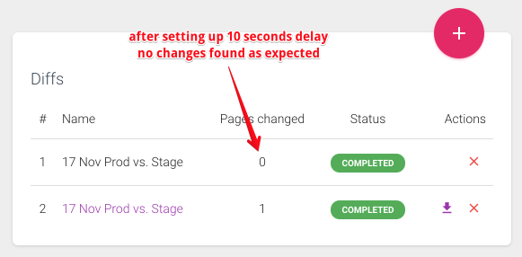 No changes after setting up delay